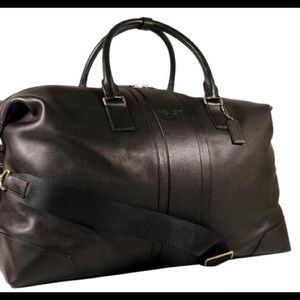 COPY - Coach Large Black Leather Weekend Duffle B…